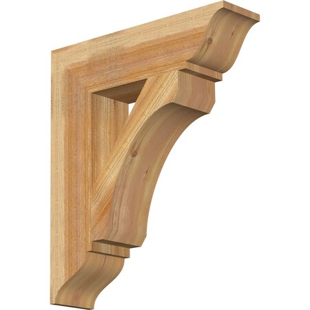 Ekena Millwork Legacy Traditional Rough Sawn Bracket, Western Red Cedar, 6"W x 24"D x 28"H BKT06X24X28LEC01RWR